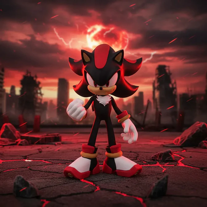 Shadow Sonic The Hedgehog Figura Coleccionable Prints Patro 1