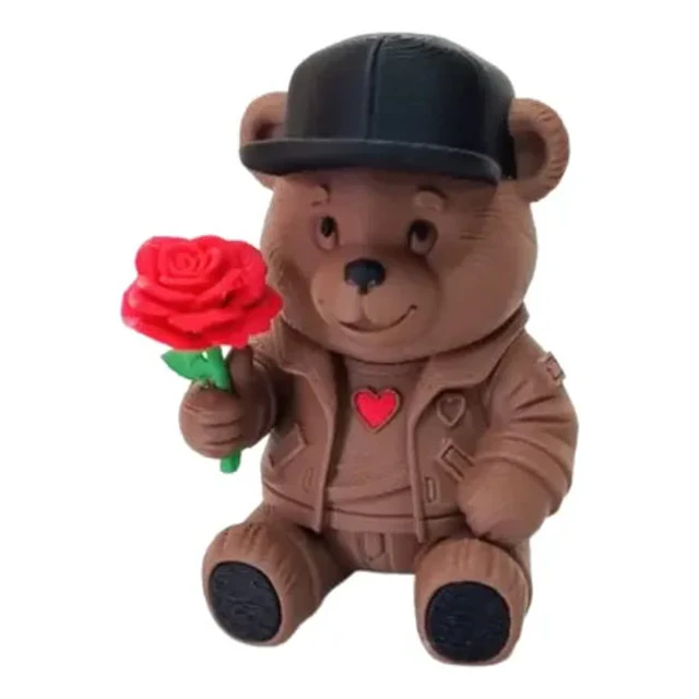 Figura Decorativa Prints Patro- Oso Romántico