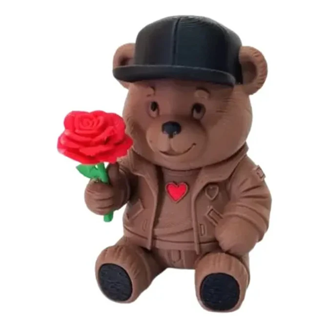 Figura Decorativa Prints Patro- Oso Romántico 1