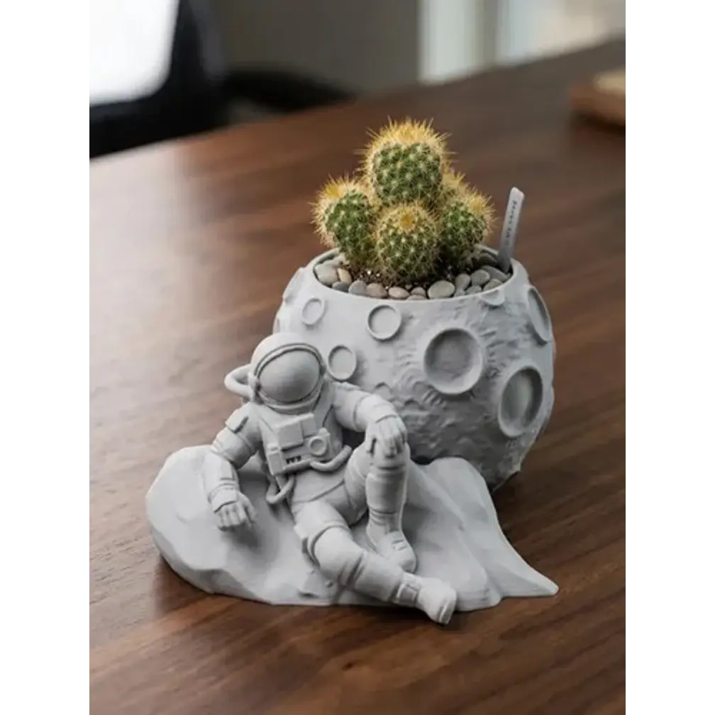 Macetero Prints Patro- Astronauta En La Luna 4