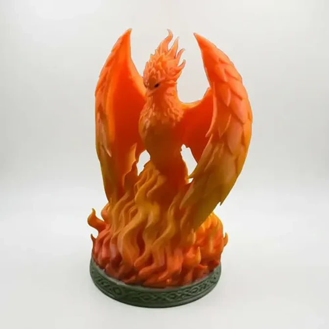 Figura Decorativa Prints Patro- Ave Fénix En Llamas 2