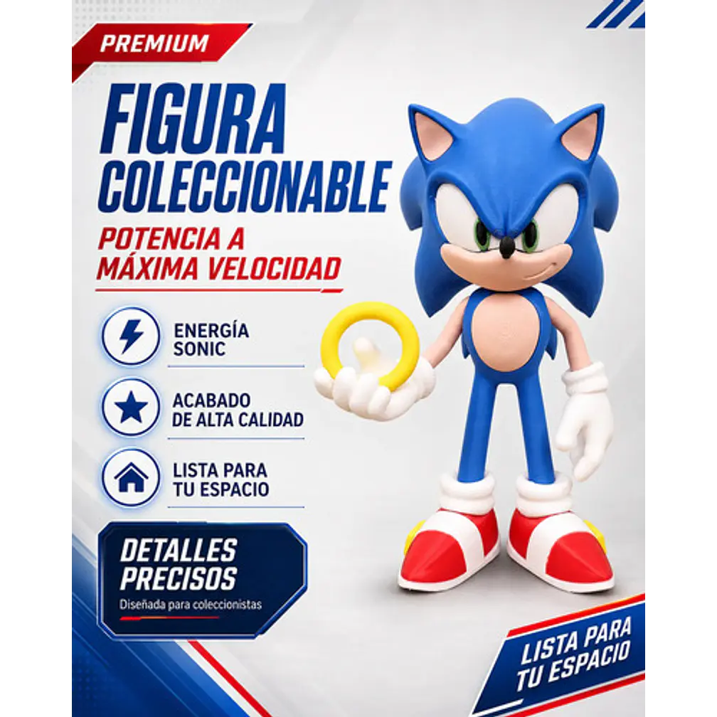 Sonic / Sonic The Hedgehog Figura Coleccionable Prints Patro 2