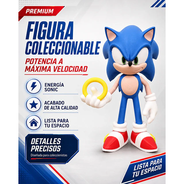 Sonic / Sonic The Hedgehog Figura Coleccionable Prints Patro