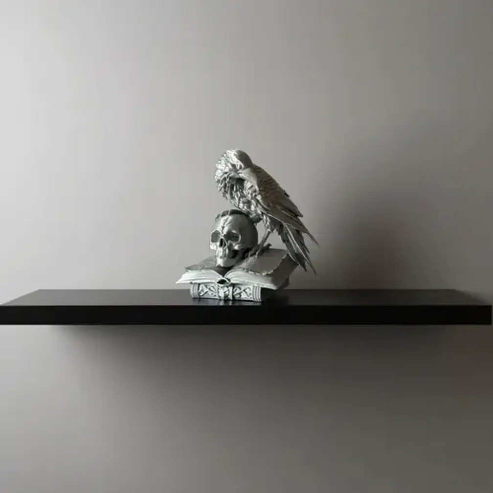 Figura Decorativa Prints  - Cráneo Gótico Y Libro Antiguo 4