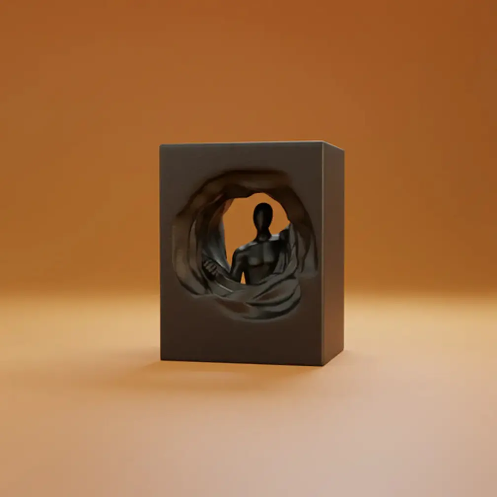 Figura Decorativa Prints Patro - Escultura Adéntrese Moderna 3