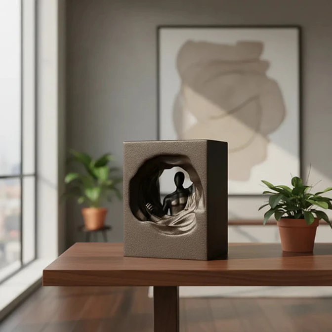 Figura Decorativa Prints Patro - Escultura Adéntrese Moderna 4