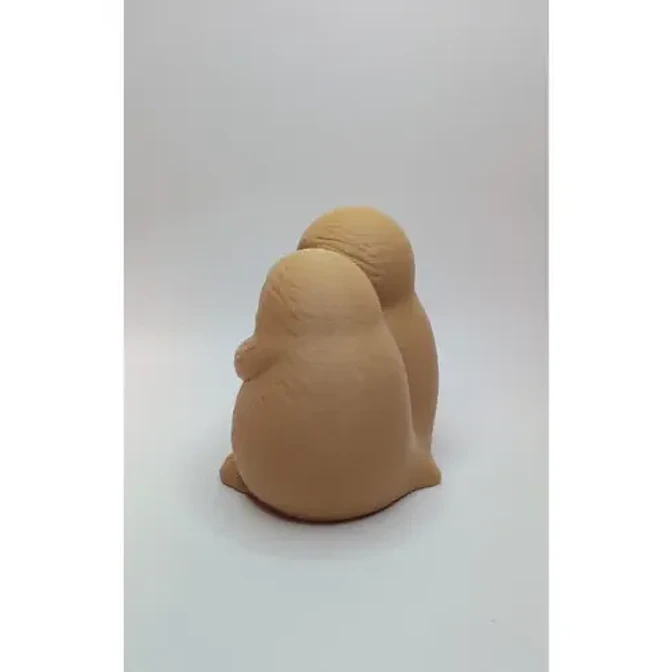 Figura Decorativa Prints Patro- Pareja Pingüino Invernales 4