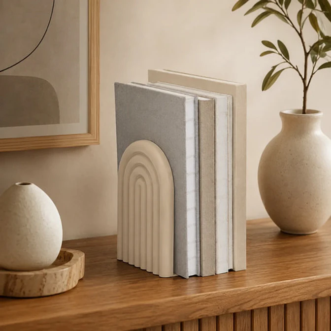 Figura Decorativa De Sujeta Libros De Arco Moderno 3