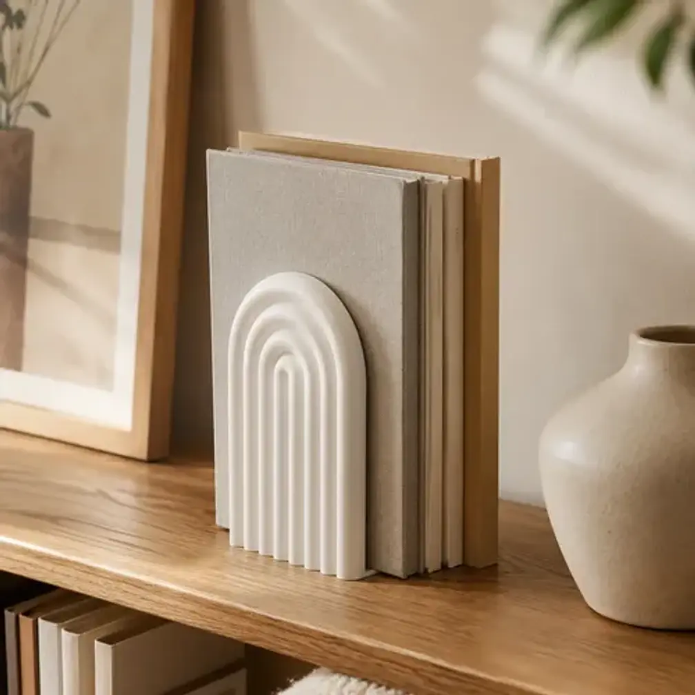 Figura Decorativa De Sujeta Libros De Arco Moderno 3
