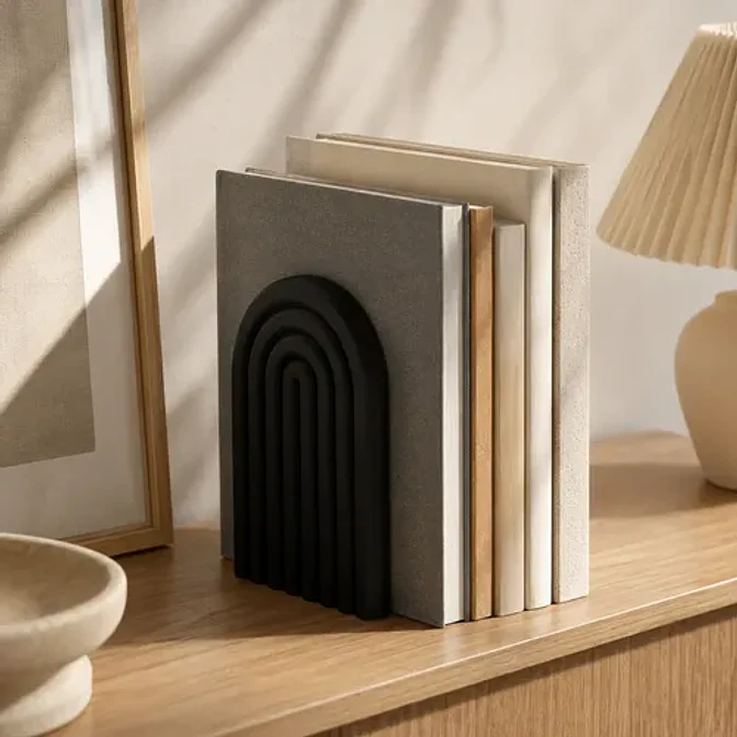 Figura Decorativa De Sujeta Libros De Arco Moderno 2