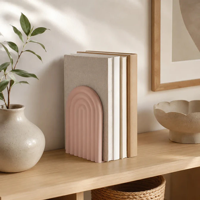 Figura Decorativa De Sujeta Libros De Arco Moderno 3