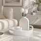 Set Decorativo Moderno Negro Florero Portavela Y Bandeja - Miniatura 3