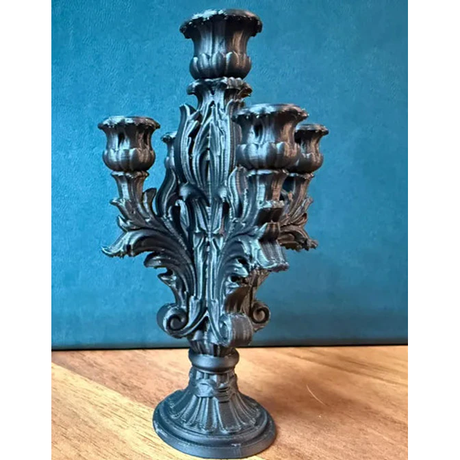 Candelabro Prints Patro Gótico De 5 Velas 3