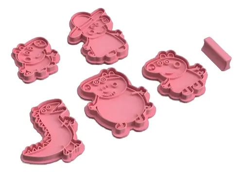 Cortador De Galletas - Familia Peppa Pig (pack 5 Unidades)