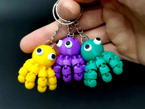 Pulpo Articulado - Llavero (pack 3 Unidades) - Foto 2