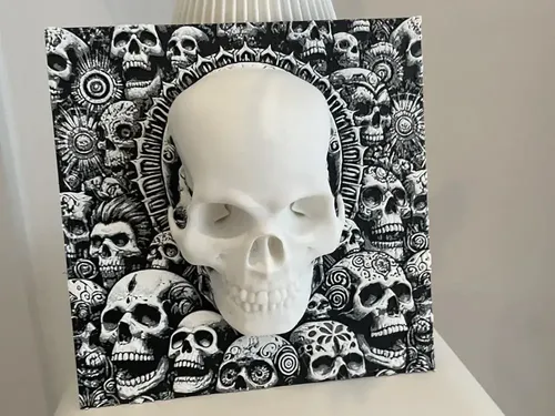 Cuadro Decorativo - Estilo Calavera 3d