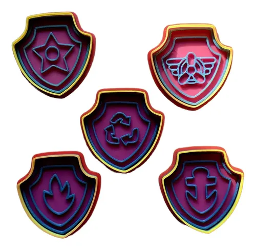 Cortador De Galletas Insignia Paw Patrol - (pack 5 Unidades)
