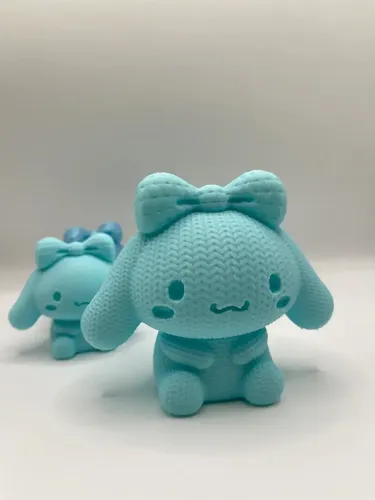 Figura Cinnamoroll Impreso En 3d - Diseño Estilo Tejido - Foto 2