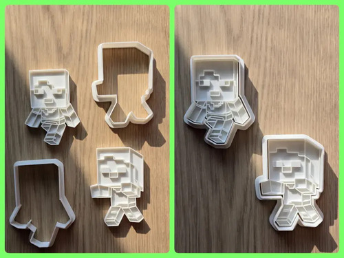 Cortador De Galletas Steve Zombie Minecraft (2 Unidades) - Foto 3