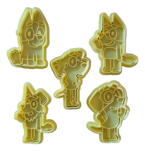Cortador De Galletas  Bluey Y Sus Amigos - (pack 5 Unidades)