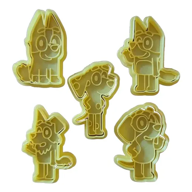 Cortador De Galletas  Bluey Y Sus Amigos - (pack 5 Unidades) 1