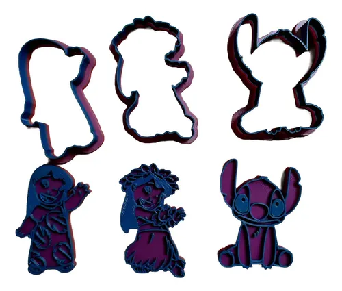 Cortador De Galletas Lilo Y Stitch - (pack 3 Unidades)