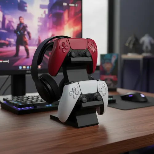 Soporte Para Mando Y Auriculares Gamer Pc Consola - Foto 6