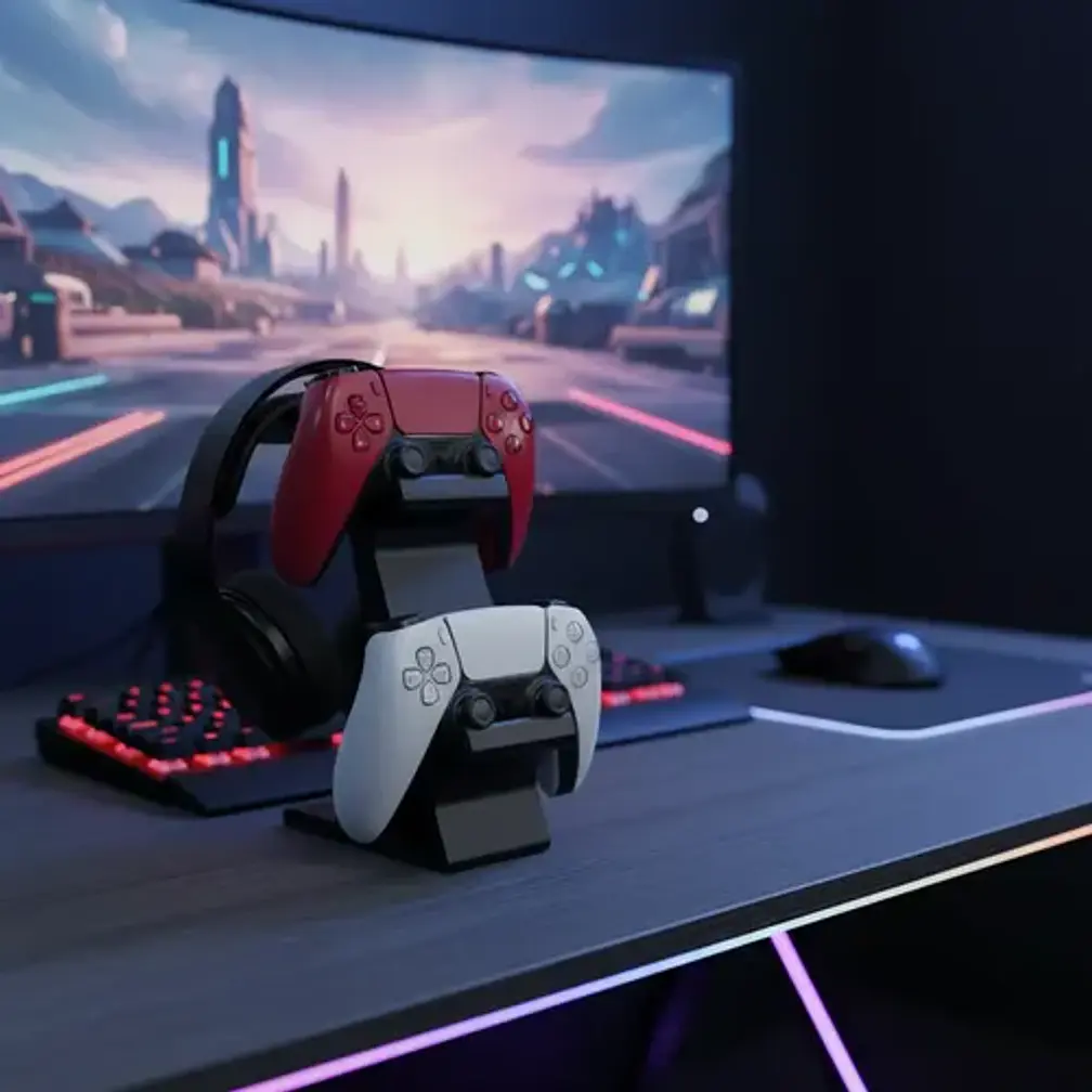 Soporte Para Mando Y Auriculares Gamer Pc Consola 7