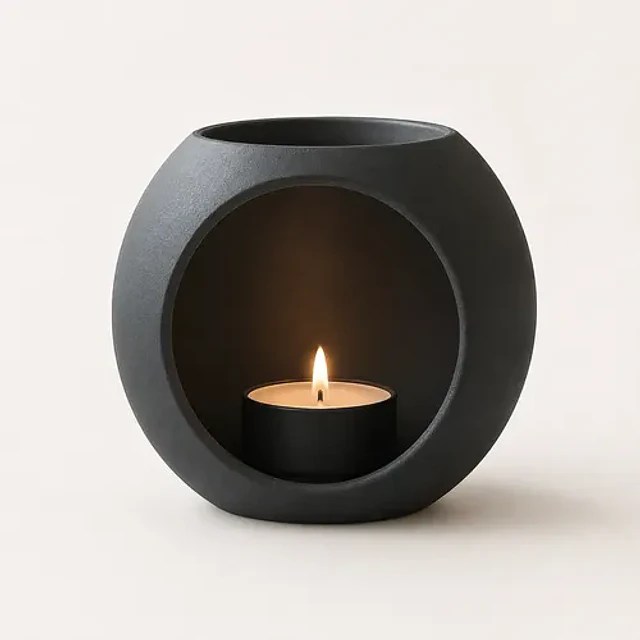 Portavela - Decoracion Minimalista Negra