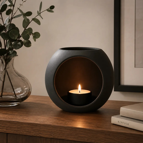 Portavela - Decoracion Minimalista Negra - Foto 4