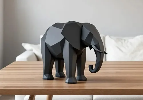 Decoración - Elefante Polígono Minimalista - Foto 6