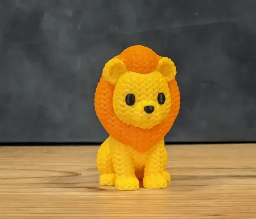 Mini Figura - León Estilo Tejido - Foto 3