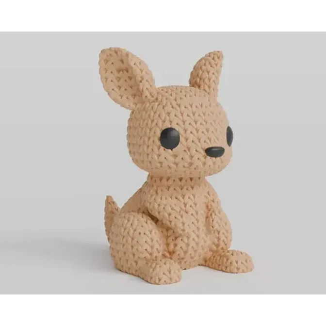 Mini Figura - Canguro Estilo Tejido 4