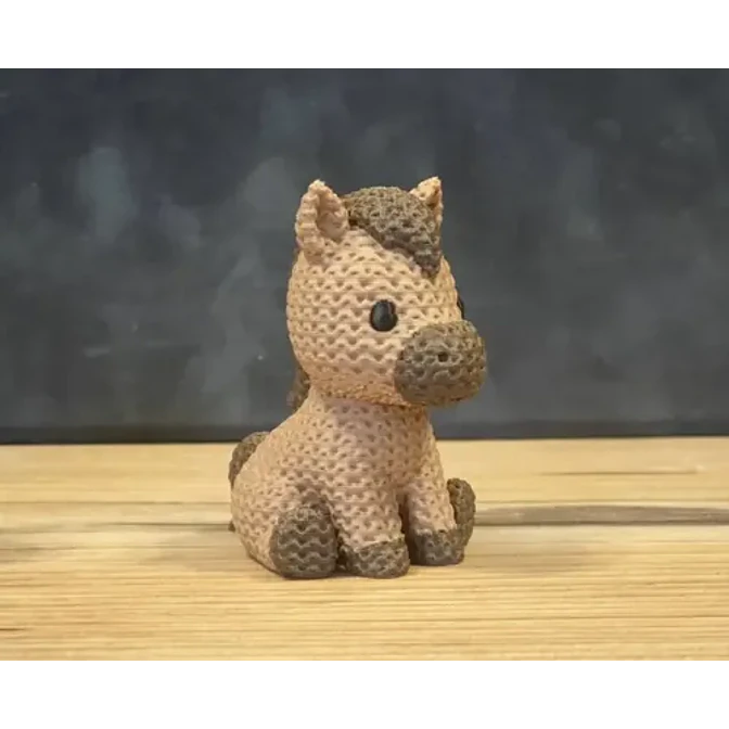 Mini Figura - Caballo Estilo Tejido 3