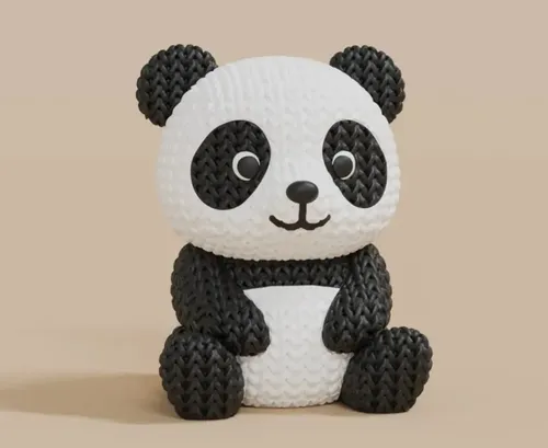Mini Figura - Panda Estilo Tejido - Foto 2