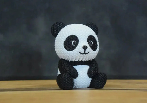 Mini Figura - Panda Estilo Tejido - Foto 3