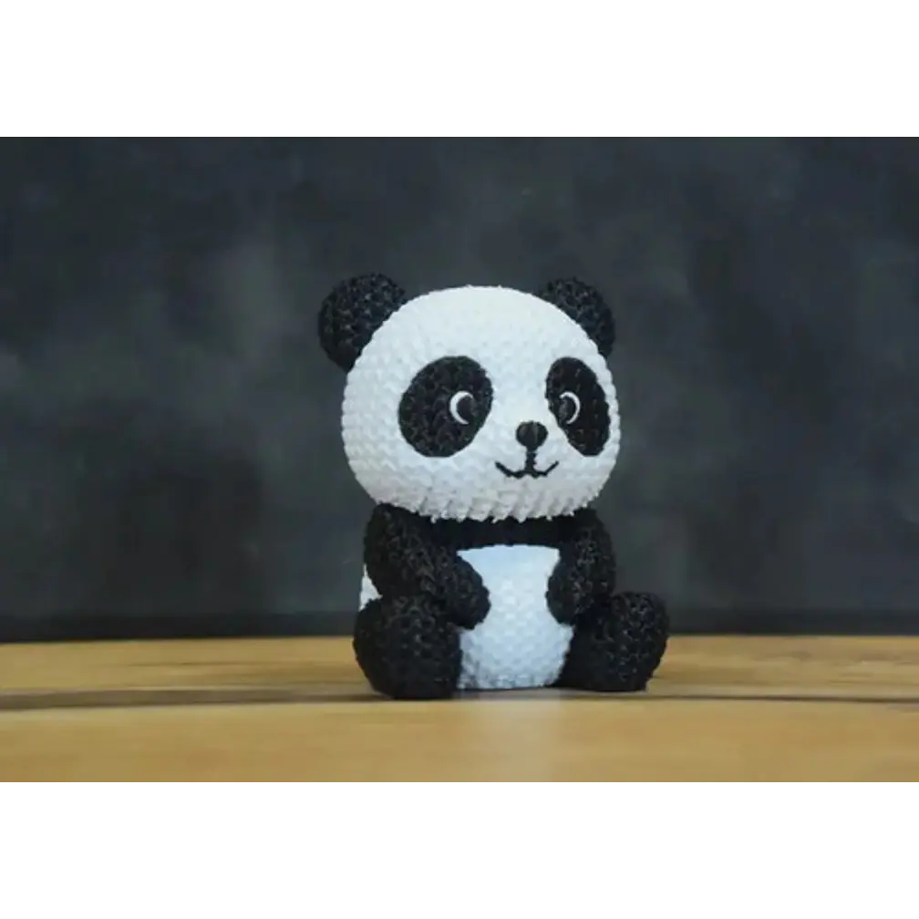 Mini Figura - Panda Estilo Tejido 3