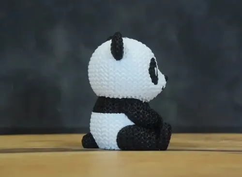 Mini Figura - Panda Estilo Tejido - Foto 4