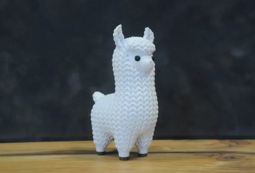 Mini Figura - Llama Estilo Tejido - Foto 2