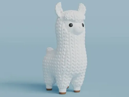 Mini Figura - Llama Estilo Tejido - Foto 4