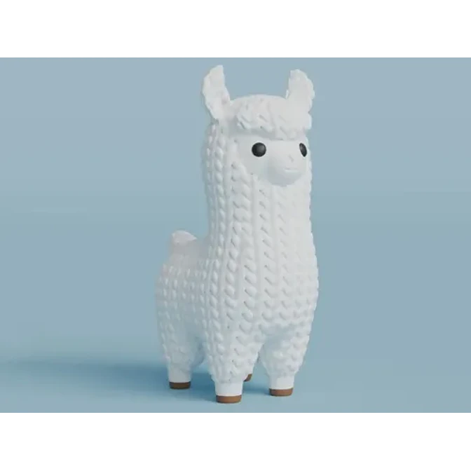 Mini Figura - Llama Estilo Tejido 4