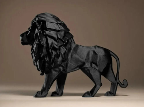 Escultura León Minimalista Réplica Printpatro3d - Foto 4