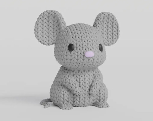 Mini Figura - Ratón Estilo Tejido - Foto 2