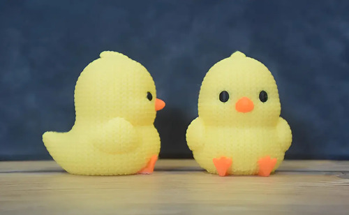 Mini Figura - Pollito Estilo Tejido - Foto 2
