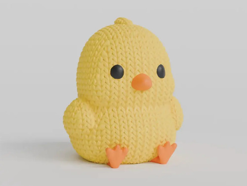 Mini Figura - Pollito Estilo Tejido - Foto 3