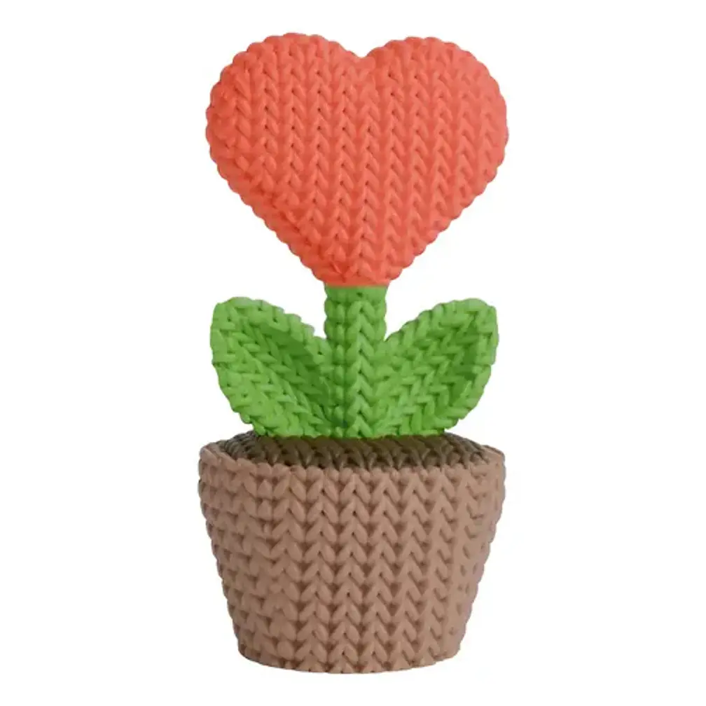 Mini Figura - Planta Corazón Estilo Tejido 1