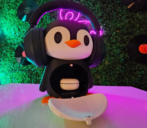 Soporte Para Audífonos - Diseño Pingüino - Foto 2
