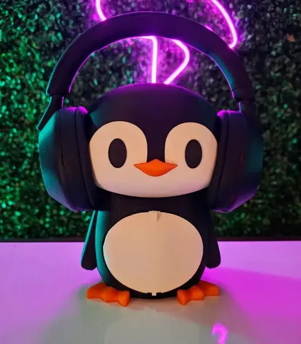 Soporte Para Audífonos - Diseño Pingüino - Foto 3