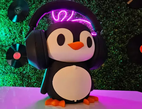 Soporte Para Audífonos - Diseño Pingüino - Foto 4