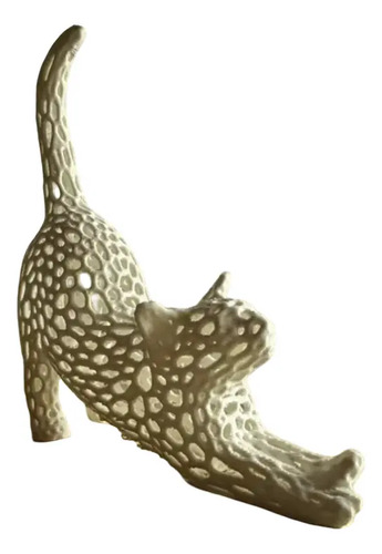 Decoración Voronoi - Gato Estirado